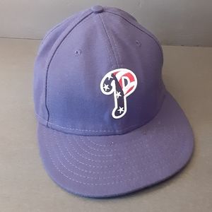 NEW ERA 59FIFTY PHILLIES FLAG LOGO OFFICIAL ON-FIELD FITTED CAP SIZE 8  63.5CM